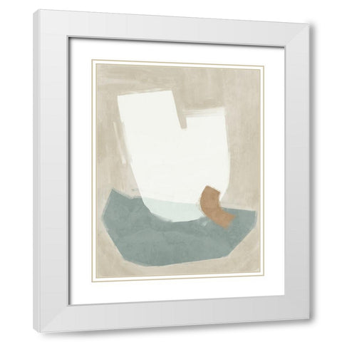 Laid-Back Light Sage White Modern Wood Framed Art Print with Double Matting by Urban Road