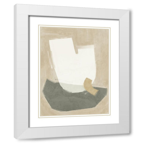 Laid-Back Neutral White Modern Wood Framed Art Print with Double Matting by Urban Road