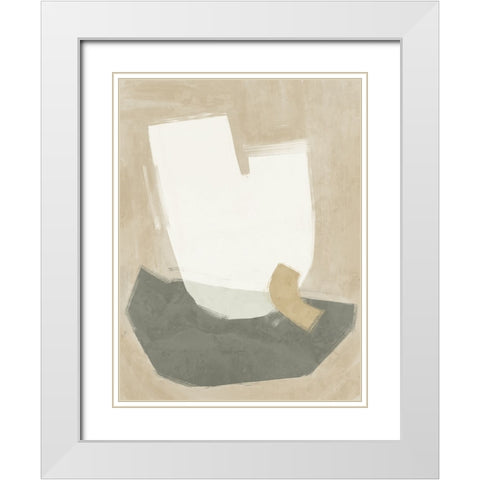 Laid-Back Neutral White Modern Wood Framed Art Print with Double Matting by Urban Road