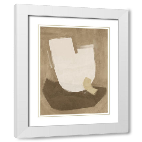 Laid-Back Brown White Modern Wood Framed Art Print with Double Matting by Urban Road