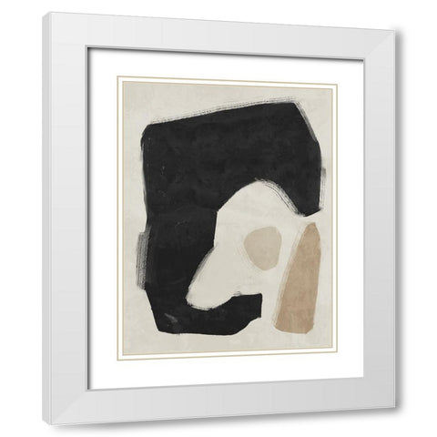 Easy Does It Black White Modern Wood Framed Art Print with Double Matting by Urban Road