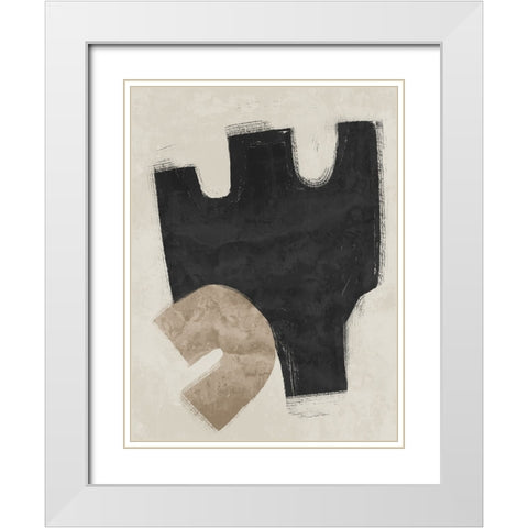 Amity Black White Modern Wood Framed Art Print with Double Matting by Urban Road