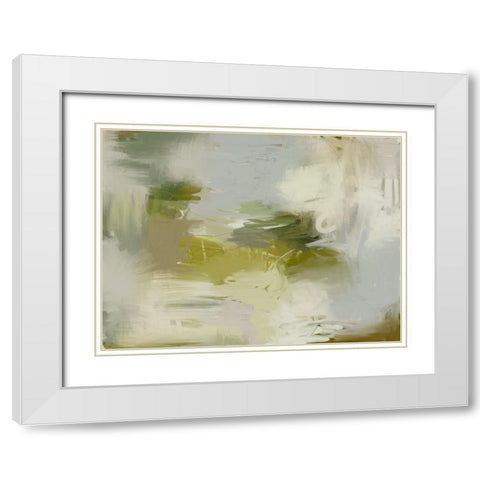 Evergreen White Modern Wood Framed Art Print with Double Matting by Urban Road