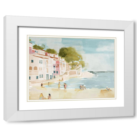 A Weekend In Cassis White Modern Wood Framed Art Print with Double Matting by Urban Road