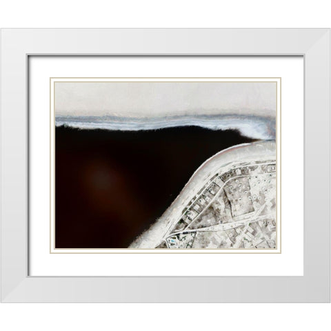 The Estuary White Modern Wood Framed Art Print with Double Matting by Urban Road
