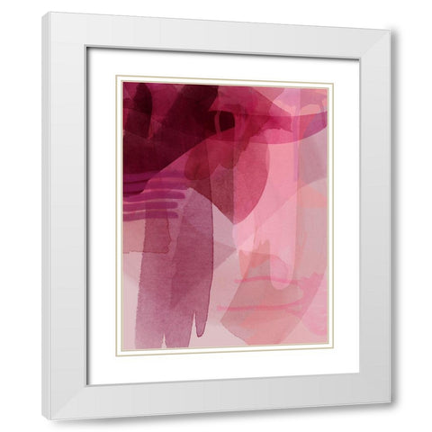 Merlot White Modern Wood Framed Art Print with Double Matting by Urban Road