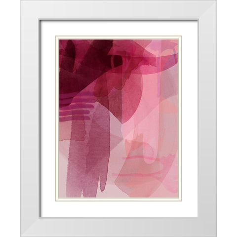 Merlot White Modern Wood Framed Art Print with Double Matting by Urban Road