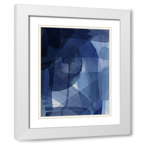Azul White Modern Wood Framed Art Print with Double Matting by Urban Road