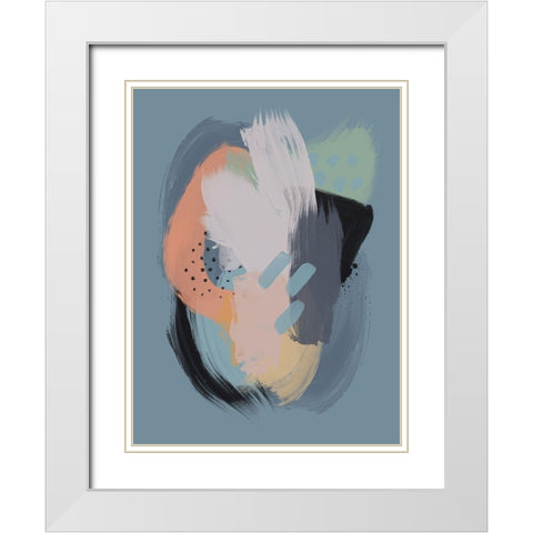 Celestial Sky White Modern Wood Framed Art Print with Double Matting by Urban Road