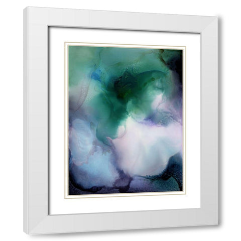 Viridian White Modern Wood Framed Art Print with Double Matting by Urban Road