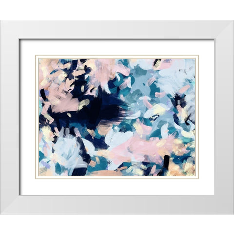 Spring Ocean White Modern Wood Framed Art Print with Double Matting by Urban Road