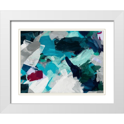 Sea Stack White Modern Wood Framed Art Print with Double Matting by Urban Road