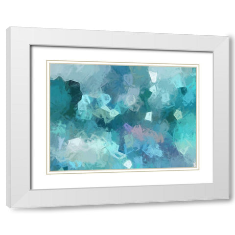 Azure Shine White Modern Wood Framed Art Print with Double Matting by Urban Road