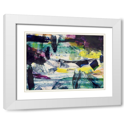 Solar Cascade White Modern Wood Framed Art Print with Double Matting by Urban Road