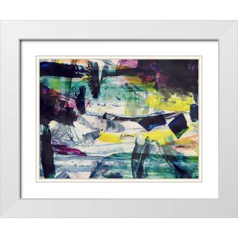 Solar Cascade White Modern Wood Framed Art Print with Double Matting by Urban Road