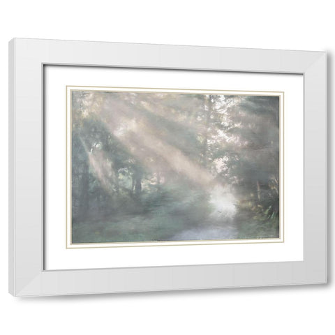 Ambience White Modern Wood Framed Art Print with Double Matting by Urban Road