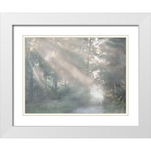 Ambience White Modern Wood Framed Art Print with Double Matting by Urban Road