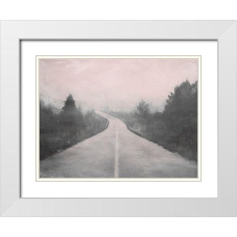 The Place Beyond White Modern Wood Framed Art Print with Double Matting by Urban Road