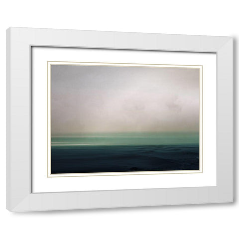 Quiet Caspian White Modern Wood Framed Art Print with Double Matting by Urban Road