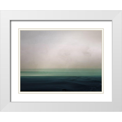 Quiet Caspian White Modern Wood Framed Art Print with Double Matting by Urban Road