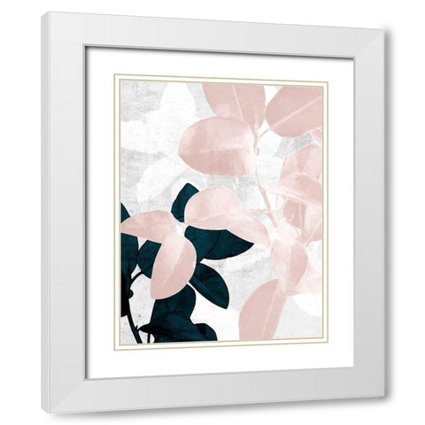 Demure I White Modern Wood Framed Art Print with Double Matting by Urban Road