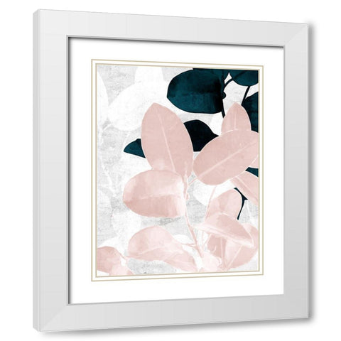 Demure II White Modern Wood Framed Art Print with Double Matting by Urban Road