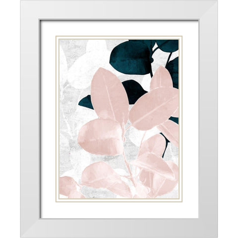 Demure II White Modern Wood Framed Art Print with Double Matting by Urban Road