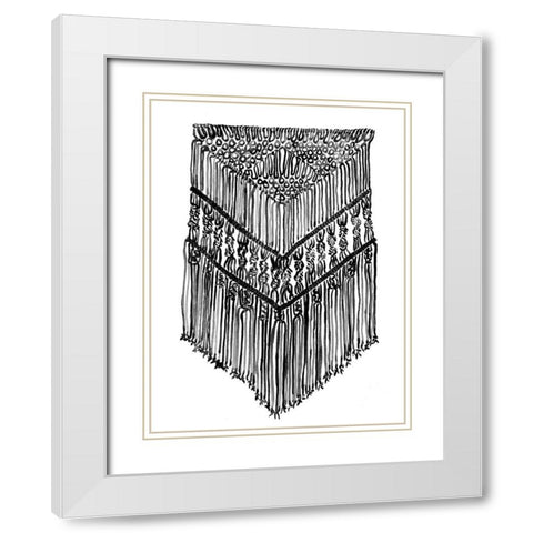 Gypsy Charcoal White Modern Wood Framed Art Print with Double Matting by Urban Road