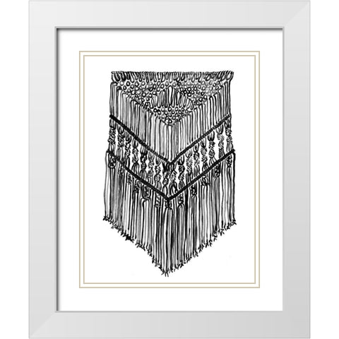 Gypsy Charcoal White Modern Wood Framed Art Print with Double Matting by Urban Road