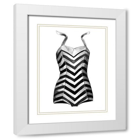 Lola White Modern Wood Framed Art Print with Double Matting by Urban Road