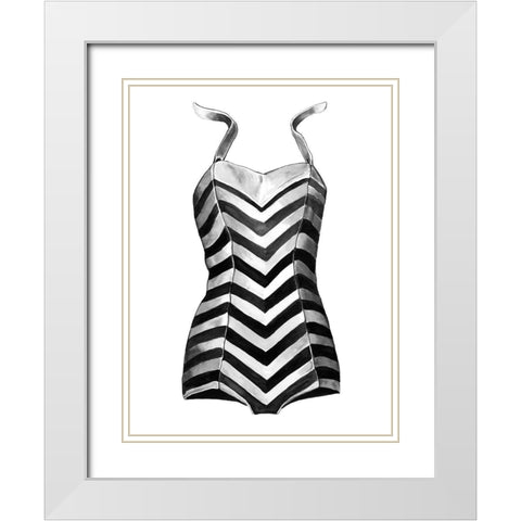 Lola White Modern Wood Framed Art Print with Double Matting by Urban Road