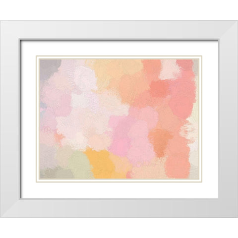 Peachy Keen White Modern Wood Framed Art Print with Double Matting by Urban Road
