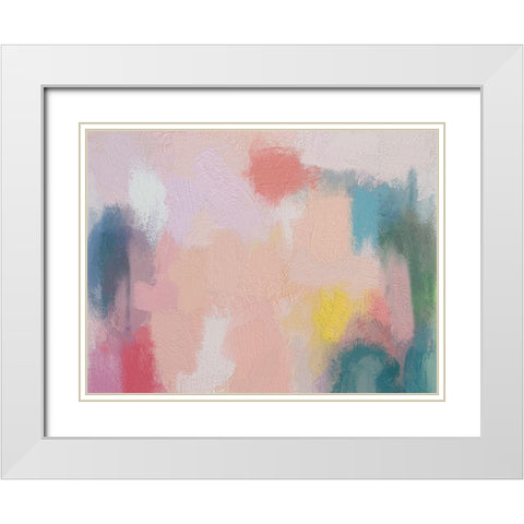 Jubilant White Modern Wood Framed Art Print with Double Matting by Urban Road