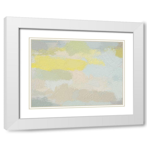 Melodic White Modern Wood Framed Art Print with Double Matting by Urban Road
