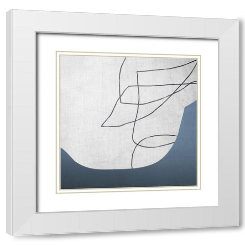 Curlicue White Modern Wood Framed Art Print with Double Matting by Urban Road