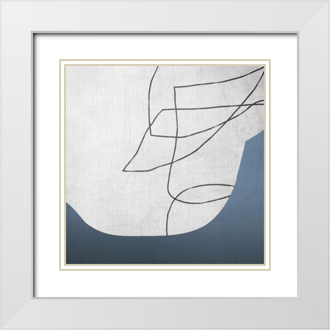 Curlicue White Modern Wood Framed Art Print with Double Matting by Urban Road