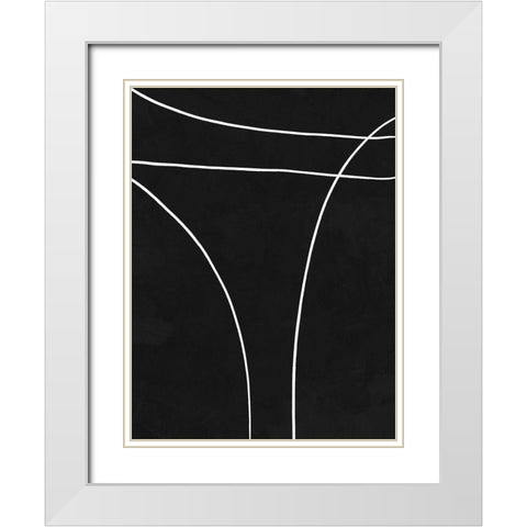 Apex White Modern Wood Framed Art Print with Double Matting by Urban Road