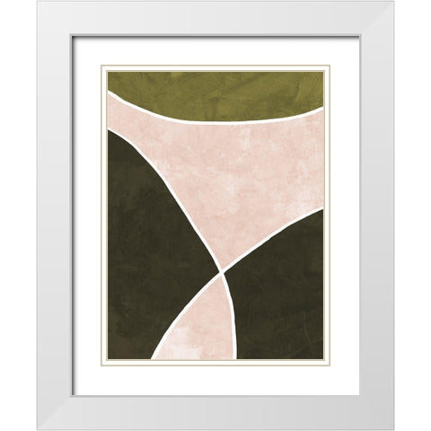 Constance White Modern Wood Framed Art Print with Double Matting by Urban Road