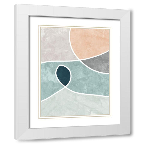 Peggy White Modern Wood Framed Art Print with Double Matting by Urban Road