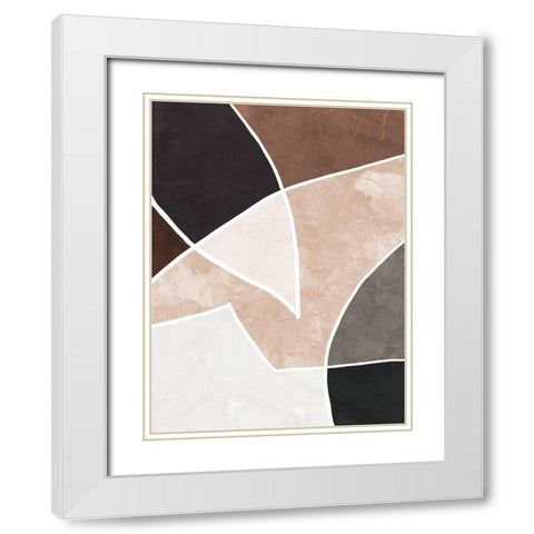 Terra White Modern Wood Framed Art Print with Double Matting by Urban Road