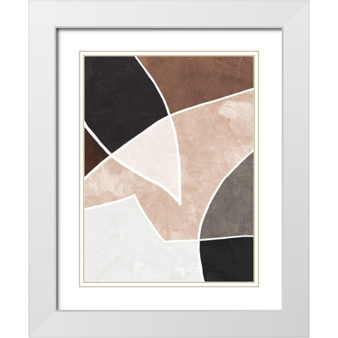 Terra White Modern Wood Framed Art Print with Double Matting by Urban Road