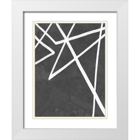 Disengage White Modern Wood Framed Art Print with Double Matting by Urban Road