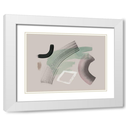 Crescendo White Modern Wood Framed Art Print with Double Matting by Urban Road