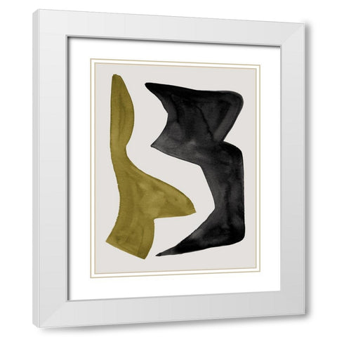 Reprieve Chartreuse White Modern Wood Framed Art Print with Double Matting by Urban Road