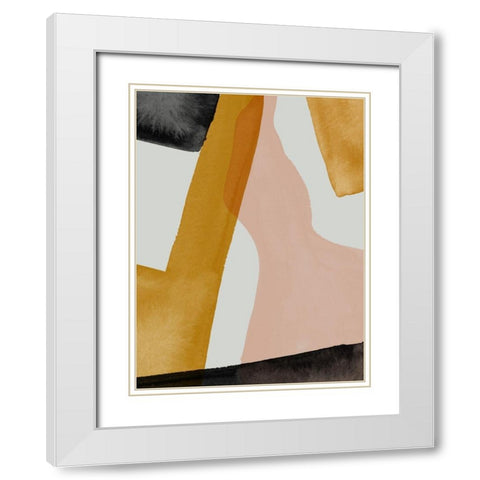 Aurify White Modern Wood Framed Art Print with Double Matting by Urban Road