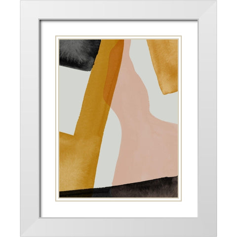 Aurify White Modern Wood Framed Art Print with Double Matting by Urban Road