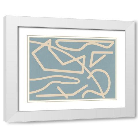 Adagio Smoke White Modern Wood Framed Art Print with Double Matting by Urban Road