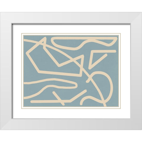 Adagio Smoke White Modern Wood Framed Art Print with Double Matting by Urban Road