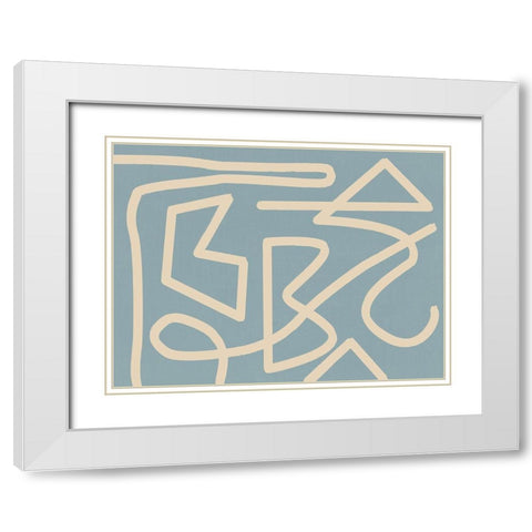 Allegro Smoke White Modern Wood Framed Art Print with Double Matting by Urban Road