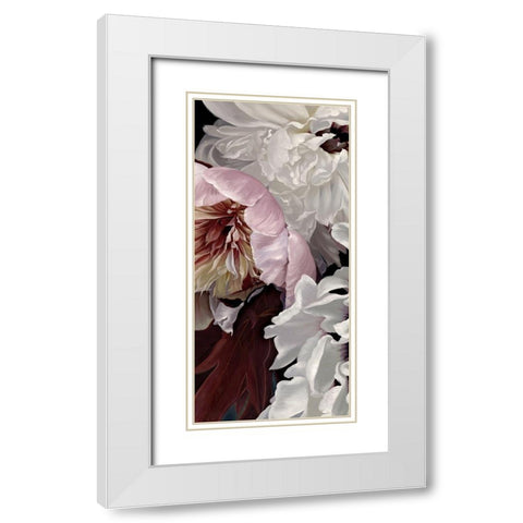 Fleur Triptych - Panel 1 White Modern Wood Framed Art Print with Double Matting by Urban Road